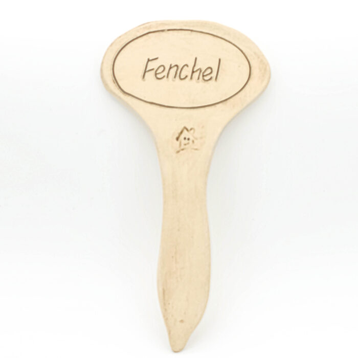Kräuterschild aus Ton für Fenchel