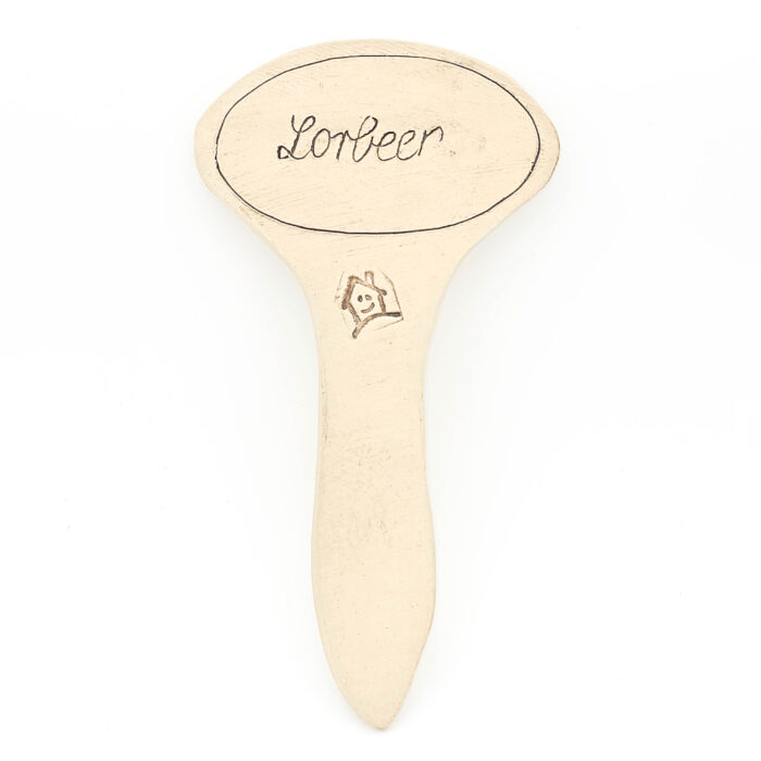 Kräuterschild aus Ton für Lorbeer