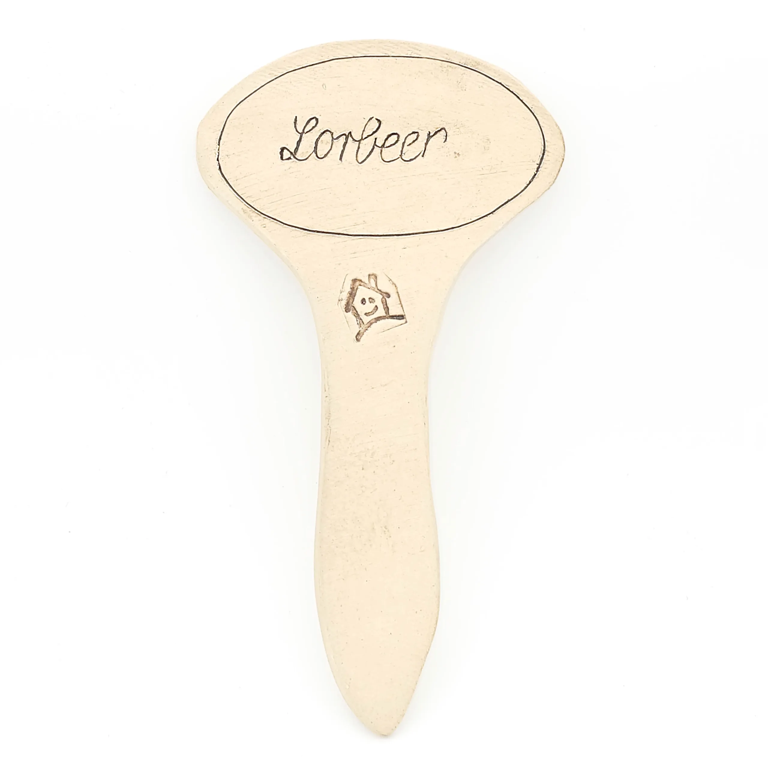 Kräuterschild aus Ton für Lorbeer