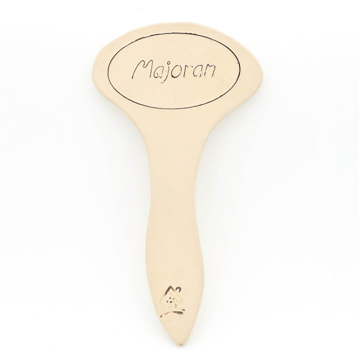 Kräuterschild aus Ton für Majoran