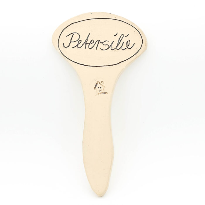 Kräuterschild aus Ton für Petersilie