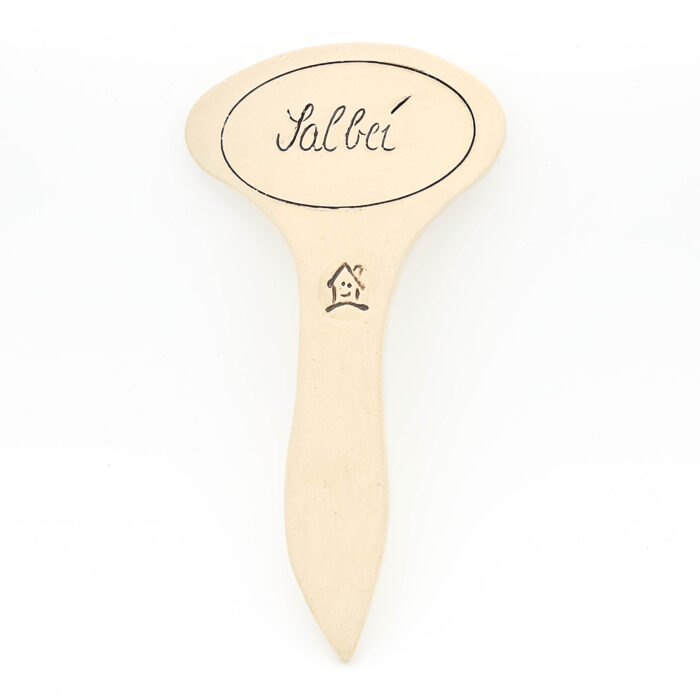 Kräuterschild aus Ton für Salbei