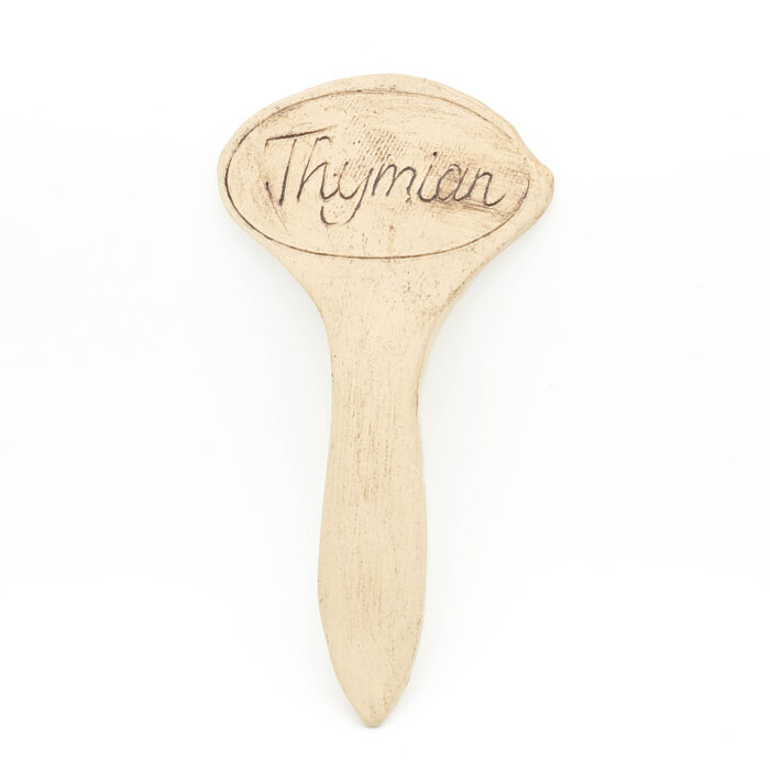 Kräuterschild aus Ton für Thymian