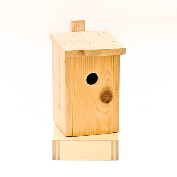 Selbstbausatz für Meisenkasten aus Holz.