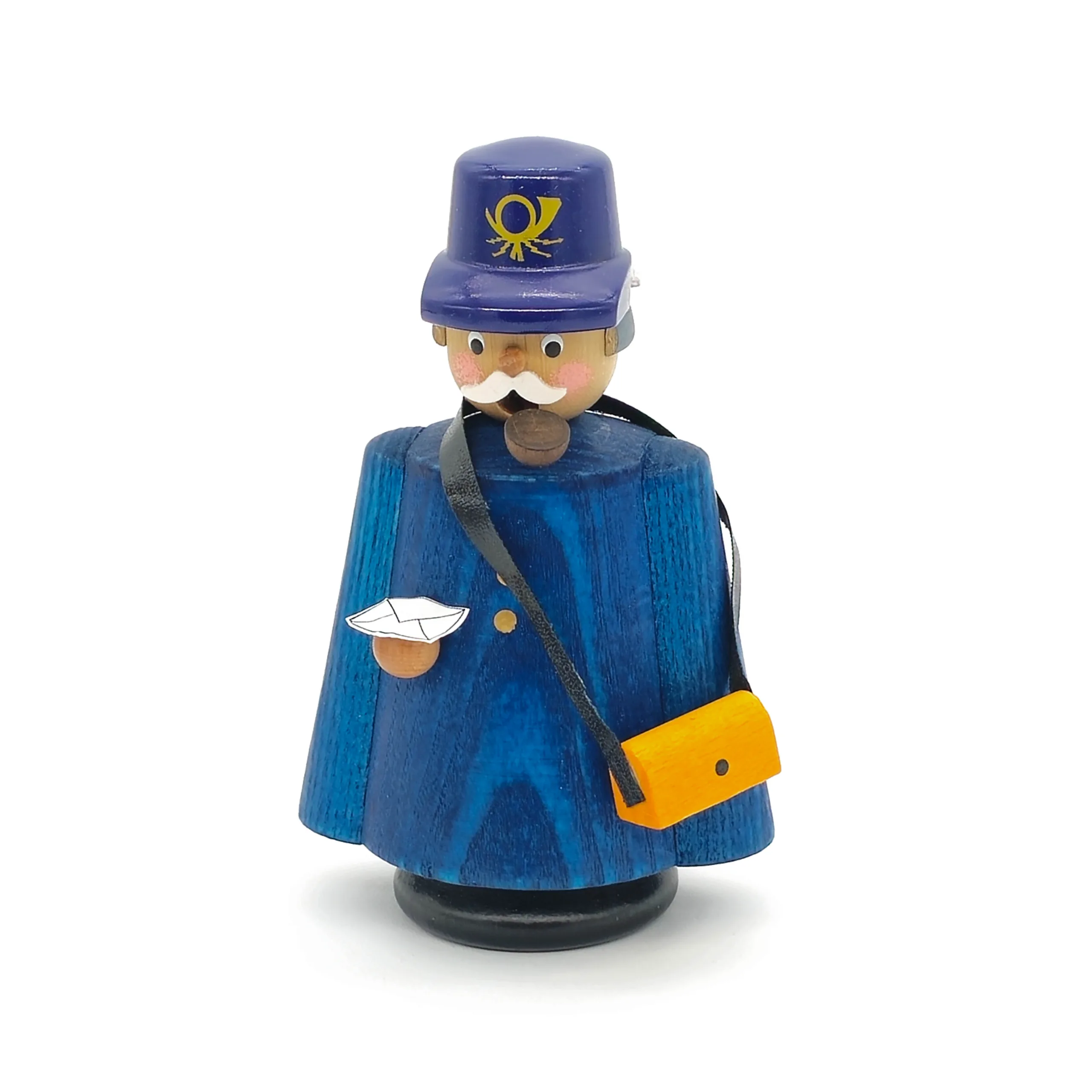 Räuchermann aus Holz in Form eines Postillons