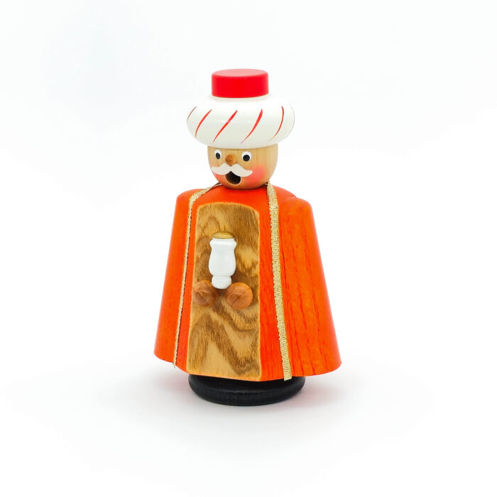 Räuchermann aus Holz in Form von Caspar, einer der heiligen Drei Könige