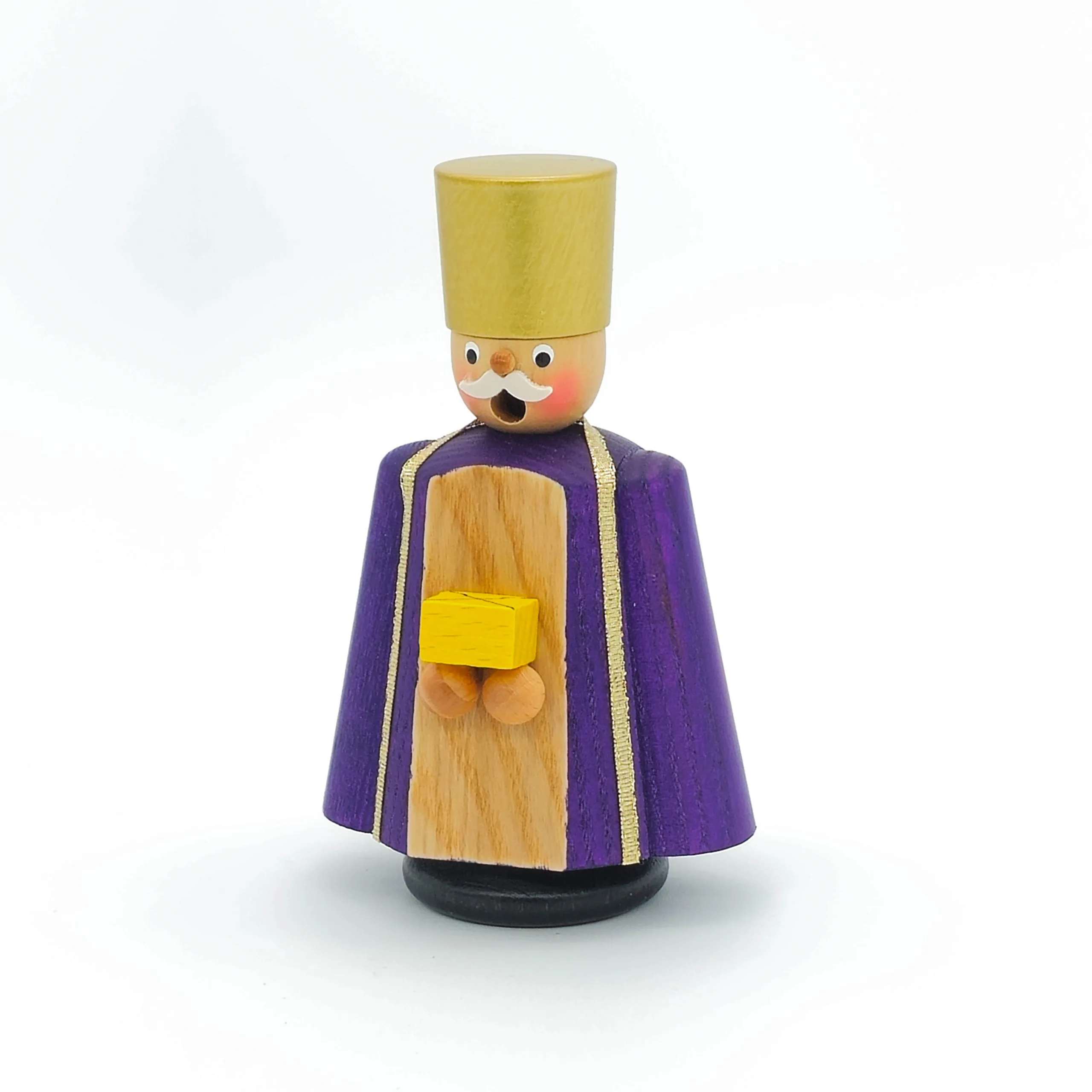 Räuchermann aus Holz in Form von Melchior, einer der heiligen Drei Könige