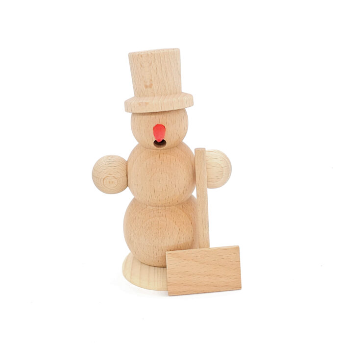 Bastelbeutel Räuchermann Schneemann mit Schippe