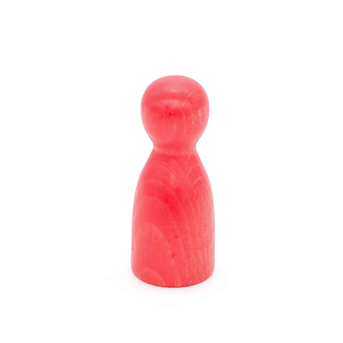 Spielfiguren aus Holz in rot