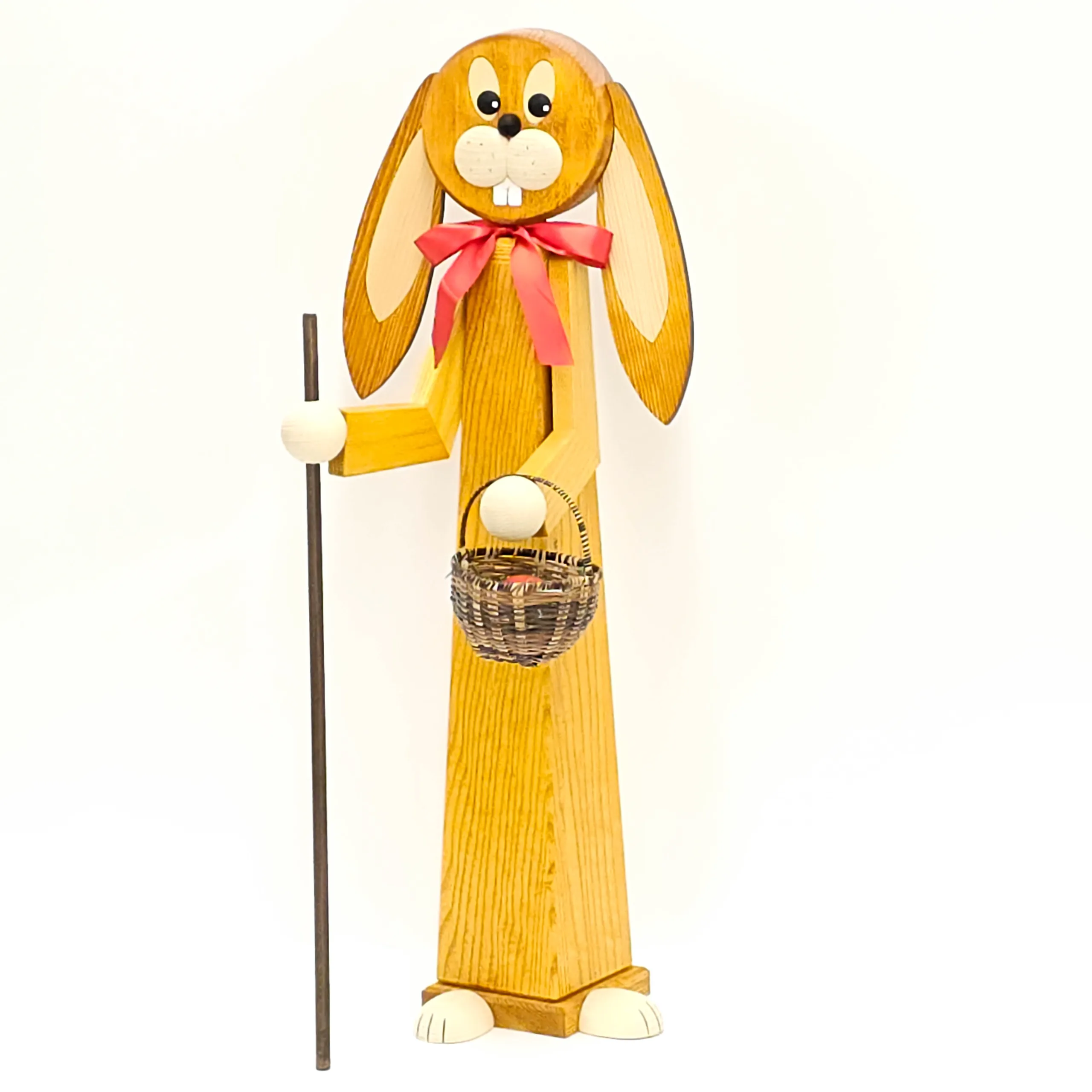 70 cm hohe Bodenfigur aus Holz in Form eines Osterhasen