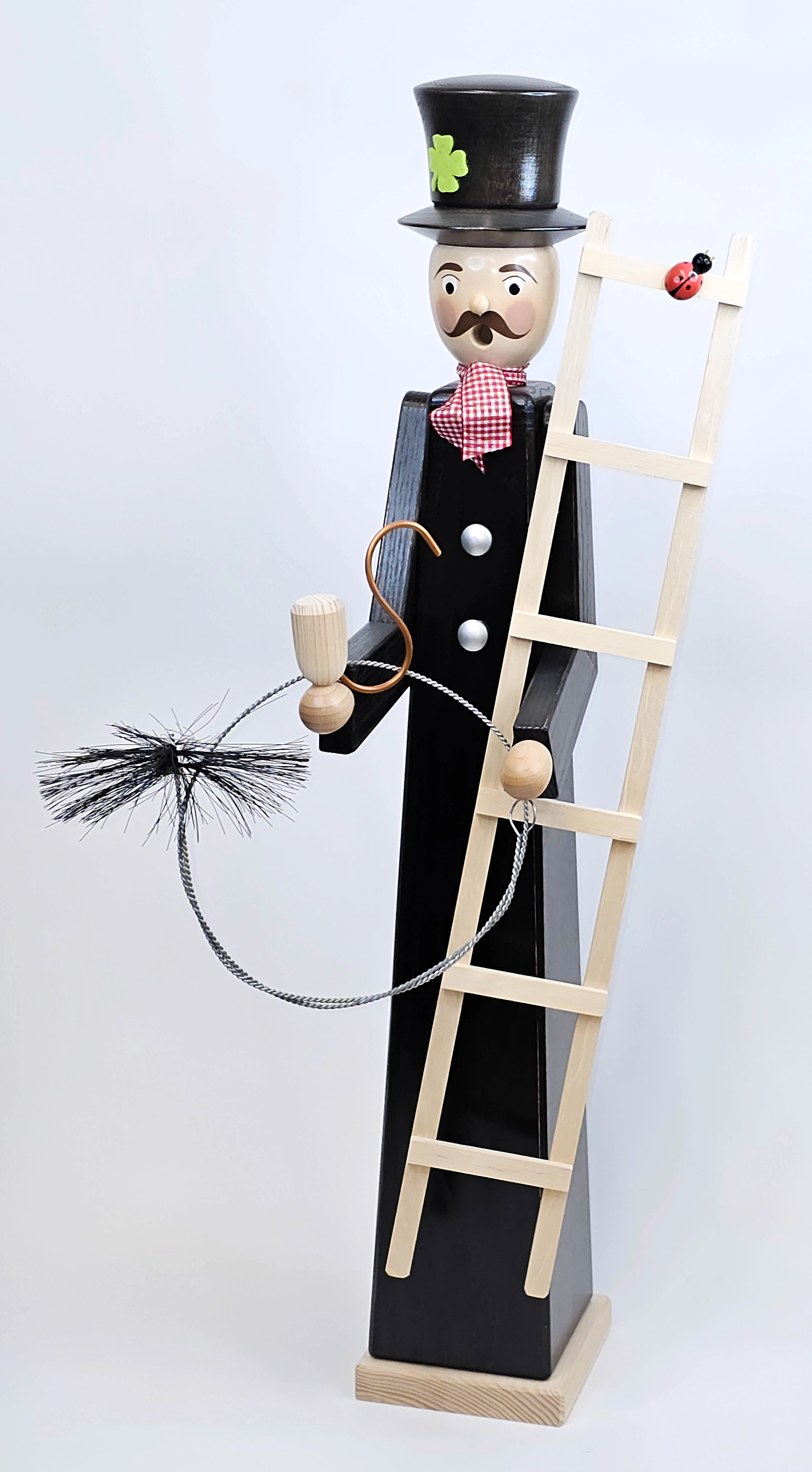 Räuchermann als Schornsteinfeger, aus Holz, 70cm hoch