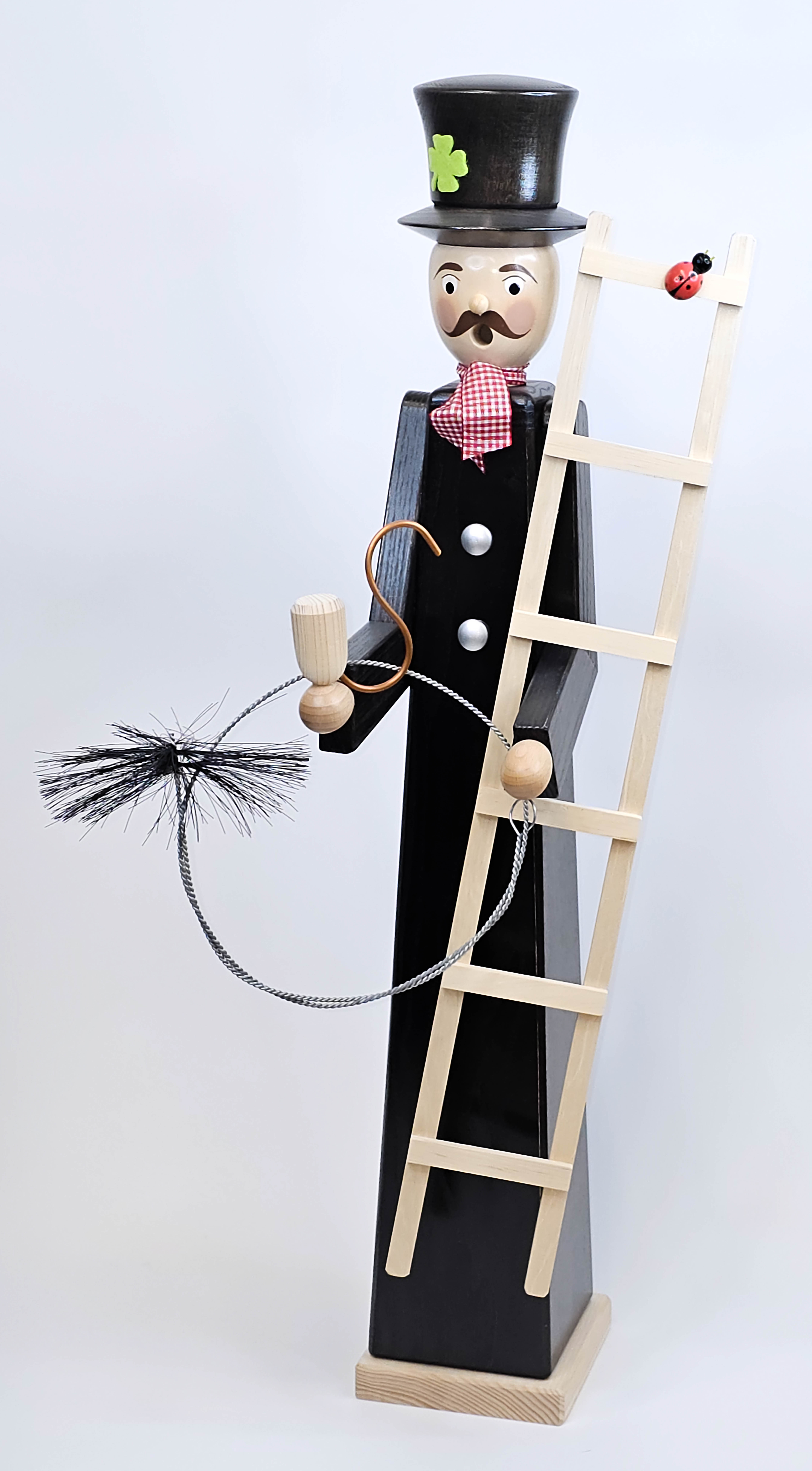 Räuchermann als Schornsteinfeger, aus Holz, 70cm hoch